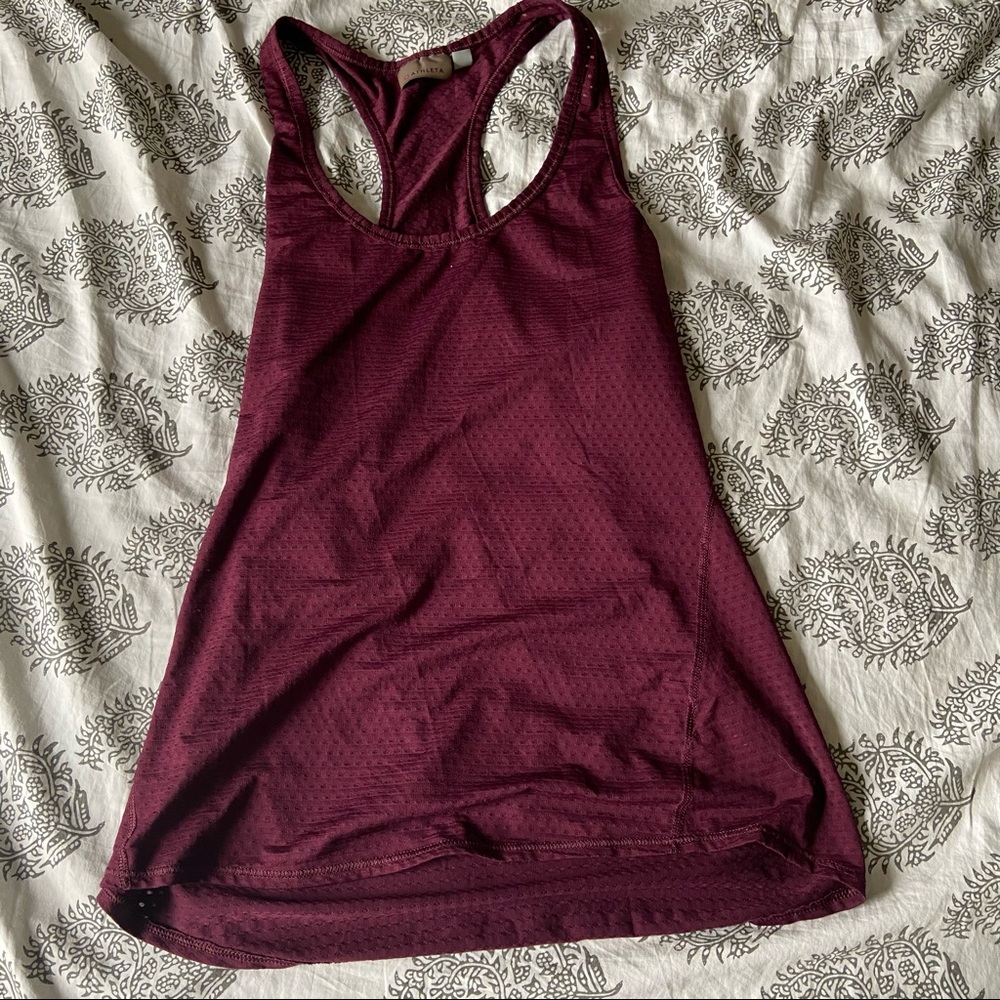 Athleta Maroon Racerback Tank Top
